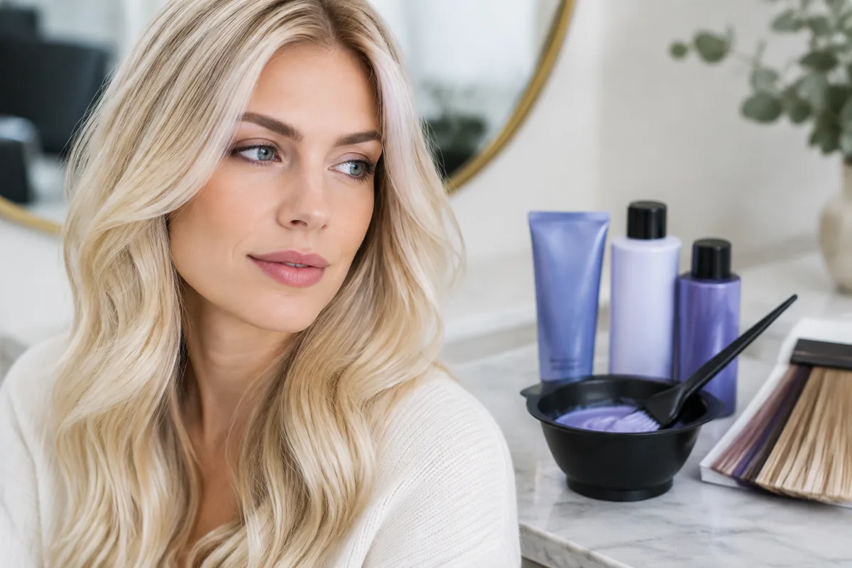 Comment choisir une patine pour neutraliser les reflets jaunes des cheveux blonds ?